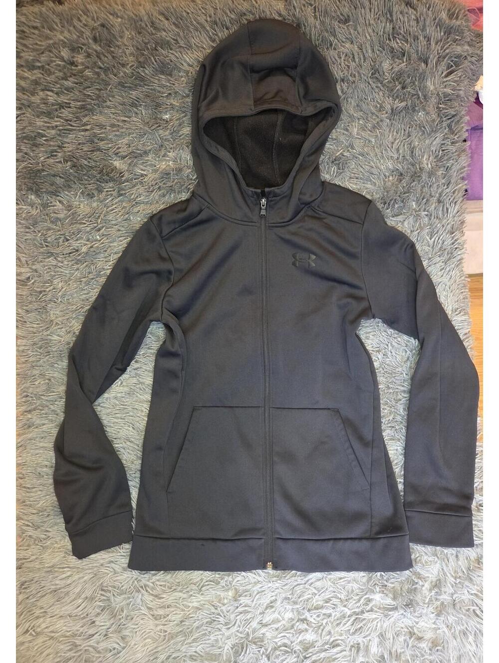 Youth xl unisex- Under Armour Black Full-Zip Hoodie Jacket